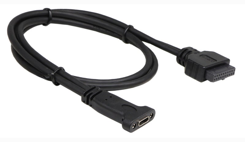 zdyCGTime(50cm USB 3.0 19 Pin to USB C Front Panel Header Cable, USB 3.0 19 Pin Female to USB Type C Female Panel Mount Extension Cable - Image 3